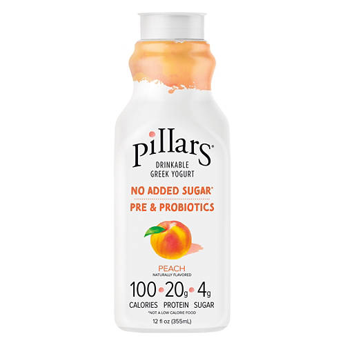 Pillars Peach Drinkable Greek Yogurt, 12 fl oz